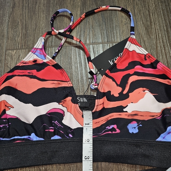 IconSwim Womens High Waisted Bikini Set Sz S Multicolor, Beach,Vacation - Picture 10 of 13